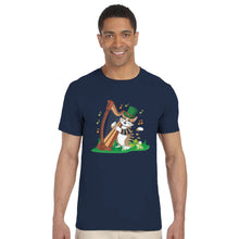 Load image into Gallery viewer, Musical Cat Playing Harp T-shirt - Urban Celt