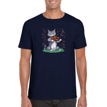 Load image into Gallery viewer, Musical Cat Playing Fiddle T-shirt - Urban Celt