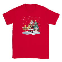 Load image into Gallery viewer, Santa Playing Guitar Unisex T-shirt - Urban Celt