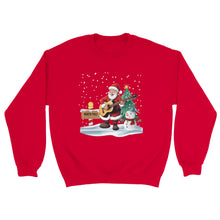 Load image into Gallery viewer, Santa Playing Guitar Sweatshirt - Urban Celt