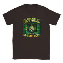 Load image into Gallery viewer, Carbon Footprint Sarcasm T-shirt - Urban Celt