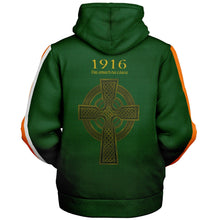Load image into Gallery viewer, 1916 Easter Rising Black Fleece Lined Ziphoodie