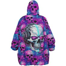 Load image into Gallery viewer, Cyber Punk Skulls 2 in 1 Reversible Snug Hoodie - Urban Celt