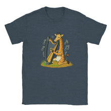 Load image into Gallery viewer, Cute Giraffe Playing Harp T-shirt - Urban Celt