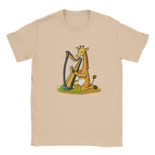 Load image into Gallery viewer, Cute Giraffe Playing Harp T-shirt - Urban Celt