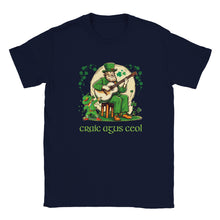 Load image into Gallery viewer, St Patrick Playing Guitar T-shirt - Urban Celt