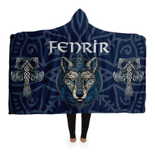 Load image into Gallery viewer, Fenrir Viking Wolf Hooded Blanket - Urban Celt