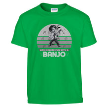 Load image into Gallery viewer, Life Is More Fun Banjo Boy Kids T-shirt - Urban Celt