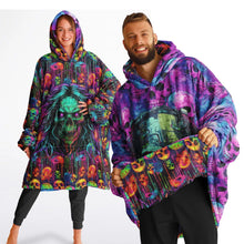 Load image into Gallery viewer, Cyber Punk Skulls 2 in 1 Reversible Snug Hoodie - Urban Celt