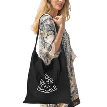 Load image into Gallery viewer, Celtic Knot Black Tote Bag - Urban Celt