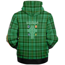 Load image into Gallery viewer, Green Tartan Saoirse Fleece Zip Hoodie - Urban Celt