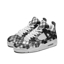 Load image into Gallery viewer, Black & White Tartan Plaid Trainers - Urban Celt