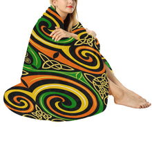 Load image into Gallery viewer, Celtic Spiral Circular Fleece Blanket - Urban Celt