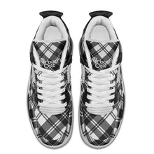 Load image into Gallery viewer, Black & White Tartan Plaid Trainers - Urban Celt