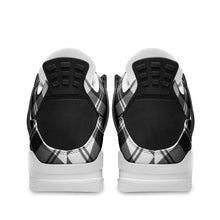 Load image into Gallery viewer, Black & White Tartan Plaid Trainers - Urban Celt