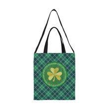 Load image into Gallery viewer, Tartan Shamrock Canvas Tote Bag - Urban Celt