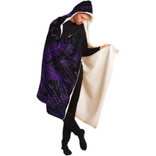 Load image into Gallery viewer, Purple Trippy Leaves Hooded Blanket - Urban Celt