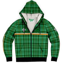 Load image into Gallery viewer, Green Tartan Saoirse Fleece Zip Hoodie - Urban Celt