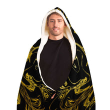 Load image into Gallery viewer, Golden Liquid Abstract Hooded Blanket - Urban Celt