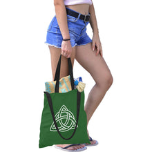 Load image into Gallery viewer, Celtic Knot Green Tote Bag
