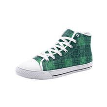 Load image into Gallery viewer, Green Tartan High Top Canvas Shoes - Urban Celt