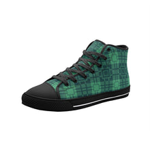 Load image into Gallery viewer, Green Tartan High Top Canvas Shoes - Urban Celt