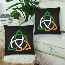 Load image into Gallery viewer, Celtic Knot Tricolour Pillow Cases 18"x 18" - Urban Celt