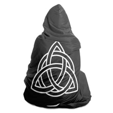 Load image into Gallery viewer, Celtic Knot Premium Sherpa Hooded Blanket B-W - Urban Celt