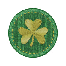 Load image into Gallery viewer, Irish Shamrock Circular Micro Fleece Blanket 60" - Urban Celt