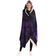 Load image into Gallery viewer, Purple Trippy Leaves Hooded Blanket - Urban Celt
