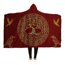 Load image into Gallery viewer, Odin's Raven Hooded Blanket - Urban Celt