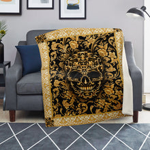 Load image into Gallery viewer, Baroque Skull Fleece Blanket - Urban Celt