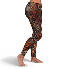 Load image into Gallery viewer, Orange Woodland Leggings - Urban Celt