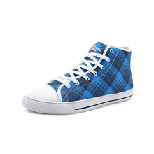 Load image into Gallery viewer, Blue Tartan Plaid High Top Canvas Shoes - Urban Celt