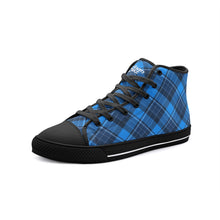 Load image into Gallery viewer, Blue Tartan Plaid High Top Canvas Shoes - Urban Celt