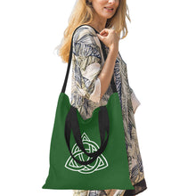 Load image into Gallery viewer, Celtic Knot Green Tote Bag - Urban Celt