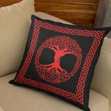Load image into Gallery viewer, Celtic Tree of Life Pillow - Urban Celt