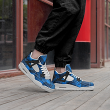 Load image into Gallery viewer, Blue Tartan Plaid Clan Fashion Trainers - Urban Celt