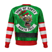 Load image into Gallery viewer, Santa Biker Helper Ugly Christmas Sweatshirt - Urban Celt