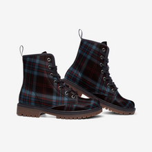 Load image into Gallery viewer, Blue & Red Tartan Vegan Leather Boots - Urban Celt