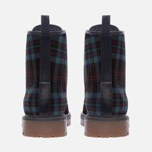 Load image into Gallery viewer, Blue & Red Tartan Vegan Leather Boots - Urban Celt