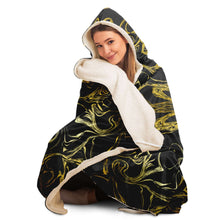 Load image into Gallery viewer, Golden Liquid Abstract Hooded Blanket - Urban Celt