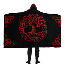 Load image into Gallery viewer, Yggdrasil Tree of Life Hooded Blanket - Urban Celt