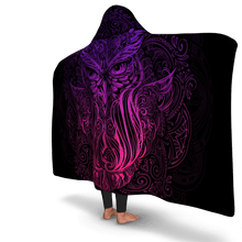 Load image into Gallery viewer, Ornamental Owl Hooded Blanket - Urban Celt