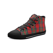 Load image into Gallery viewer, Red/Green Tartan Plaid High Tops - Urban Celt