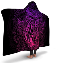 Load image into Gallery viewer, Ornamental Owl Hooded Blanket - Urban Celt