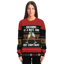 Load image into Gallery viewer, Red and White Ugly Christmas Sweatshirt - Urban Celt