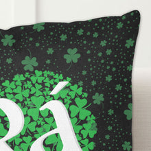 Load image into Gallery viewer, Grá Irish Love Shamrock Linen Pillowcases 18"x18" - Urban Celt