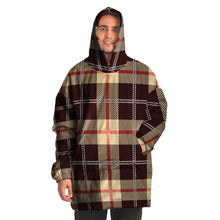 Load image into Gallery viewer, Cream & Brown Tartan Snug Hoodie - Urban Celt