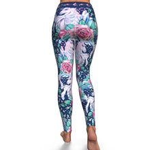 Load image into Gallery viewer, Unicorn Roses Yoga Leggings - Urban Celt